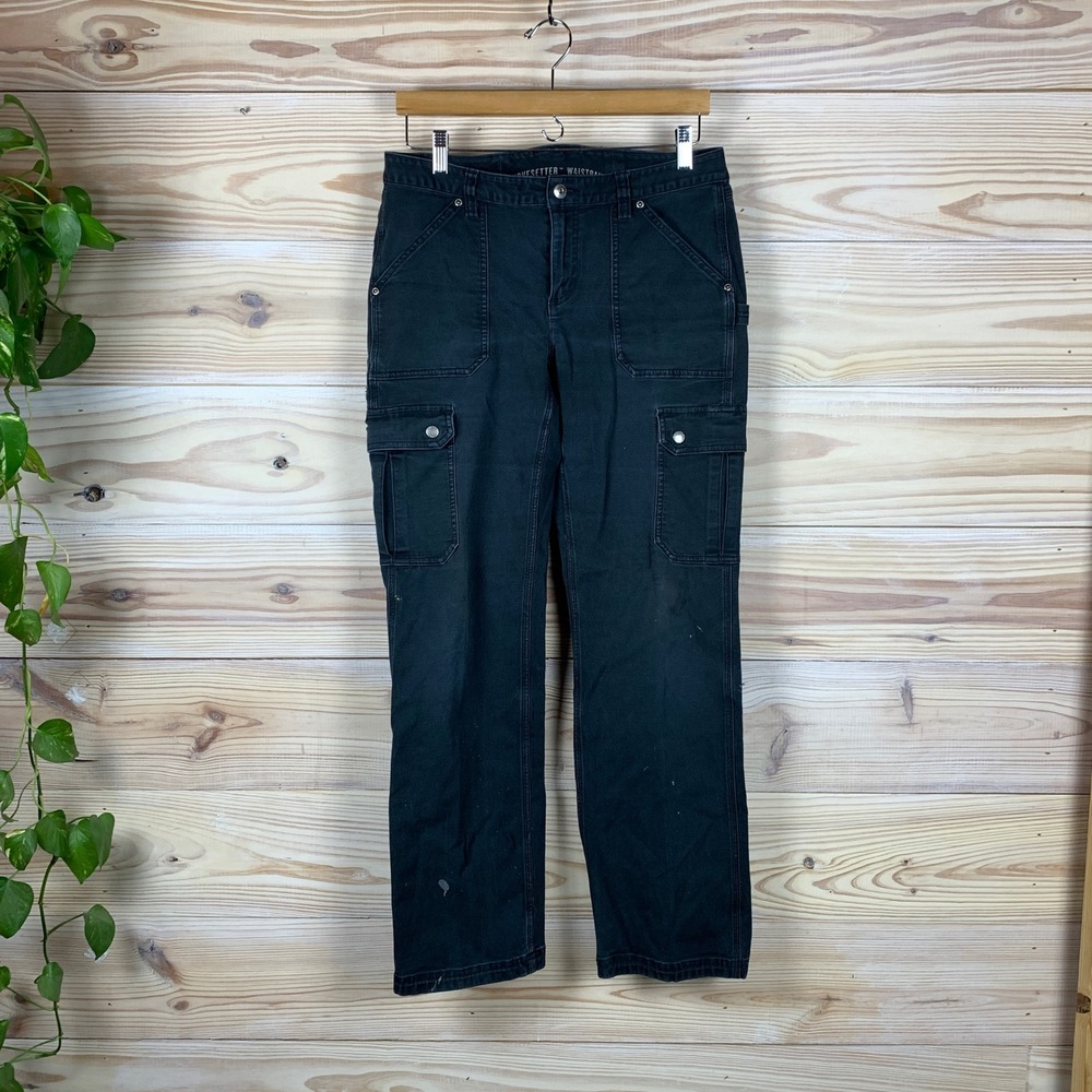 Dovetail Workwear Cargo Pants Women 8x33 Black Utility Curvesetter Straight Leg